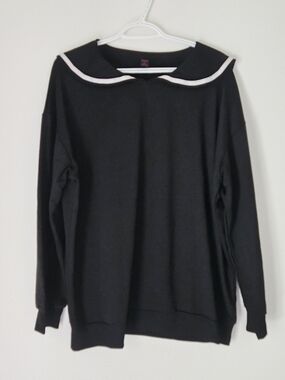⚓Romwe Black Sailor Collar Sweatshirt 🖤